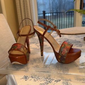Stuart Weitzman Multicolor Platform Heels